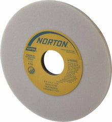 Norton - 6" Diam x 1-1/4" Hole x 1/4" Thick, K Hardness, 60 Grit Surface Grinding Wheel - Aluminum Oxide, Type 1, Medium Grade, 4,140 Max RPM, Vitrified Bond, No Recess - Americas Industrial Supply
