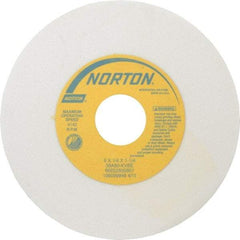Norton - 6" Diam x 1-1/4" Hole x 1/4" Thick, K Hardness, 80 Grit Surface Grinding Wheel - Aluminum Oxide, Type 1, Medium Grade, 4,140 Max RPM, Vitrified Bond, No Recess - Americas Industrial Supply