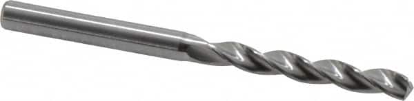 Kennametal - 5.55mm 130° Solid Carbide Jobber Drill - Bright Finish, Right Hand Cut, Spiral Flute, Straight Shank, 82mm OAL, Standard Point - Americas Industrial Supply