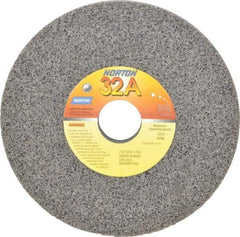 Norton - 7" Diam x 1-1/4" Hole x 1/2" Thick, H Hardness, 46 Grit Surface Grinding Wheel - Aluminum Oxide, Type 1, Coarse Grade, 3,600 Max RPM, Vitrified Bond, No Recess - Americas Industrial Supply
