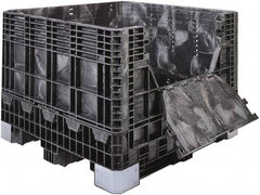 Akro-Mils - 47-5/8" Long x 44-5/8" Wide x 34" High Polyethylene Collapsible Bulk Box Container with 2 Gates - 2,500 Lb. Load Capacity - Americas Industrial Supply