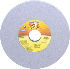 Norton - 7" Diam x 1-1/4" Hole x 1/2" Thick, J Hardness, 80 Grit Surface Grinding Wheel - Aluminum Oxide, Type 1, Medium Grade, 3,600 Max RPM, Vitrified Bond, No Recess - Americas Industrial Supply