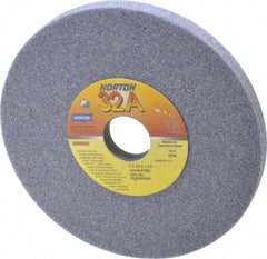 Norton - 7" Diam x 1-1/4" Hole x 1/2" Thick, K Hardness, 46 Grit Surface Grinding Wheel - Aluminum Oxide, Type 1, Coarse Grade, 3,600 Max RPM, Vitrified Bond, No Recess - Americas Industrial Supply
