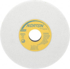 Norton - 7" Diam x 1-1/4" Hole x 1/2" Thick, H Hardness, 46 Grit Surface Grinding Wheel - Aluminum Oxide, Type 1, Coarse Grade, 3,600 Max RPM, Vitrified Bond, No Recess - Americas Industrial Supply