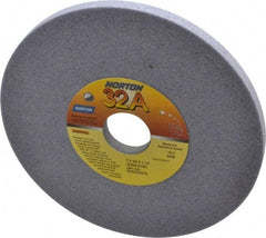 Norton - 7" Diam x 1-1/4" Hole x 3/8" Thick, K Hardness, 60 Grit Surface Grinding Wheel - Aluminum Oxide, Type 1, Medium Grade, 3,600 Max RPM, Vitrified Bond, No Recess - Americas Industrial Supply