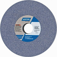 Norton - 7" Diam x 1-1/4" Hole x 1/2" Thick, I Hardness, 60 Grit Surface Grinding Wheel - Aluminum Oxide, Type 1, Medium Grade, 3,600 Max RPM, Vitrified Bond, No Recess - Americas Industrial Supply