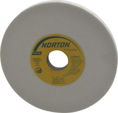 Norton - 7" Diam x 1-1/4" Hole x 1/2" Thick, J Hardness, 80 Grit Surface Grinding Wheel - Aluminum Oxide, Type 1, Medium Grade, 3,600 Max RPM, Vitrified Bond, No Recess - Americas Industrial Supply