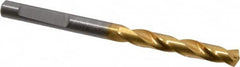 Guhring - 6mm 140° Solid Carbide Jobber Drill - TiN Finish, Right Hand Cut, Spiral Flute, Whistle Notch Shank, 82mm OAL, SU Point - Americas Industrial Supply