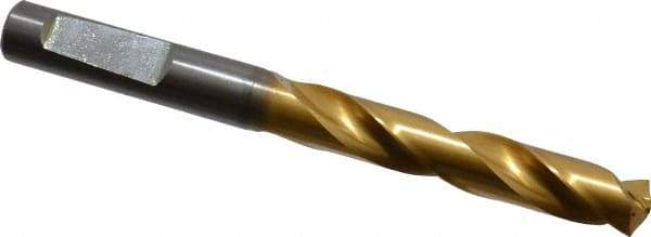 Guhring - Letter W 140° Solid Carbide Jobber Drill - TiN Finish, Right Hand Cut, Spiral Flute, Whistle Notch Shank, 103mm OAL, SU Point - Americas Industrial Supply