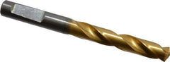 Guhring - Letter W 140° Solid Carbide Jobber Drill - TiN Finish, Right Hand Cut, Spiral Flute, Whistle Notch Shank, 103mm OAL, SU Point - Americas Industrial Supply
