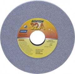 Norton - 6" Diam x 1-1/4" Hole x 1/2" Thick, K Hardness, 60 Grit Surface Grinding Wheel - Aluminum Oxide, Type 1, Medium Grade, 4,140 Max RPM, Vitrified Bond, No Recess - Americas Industrial Supply