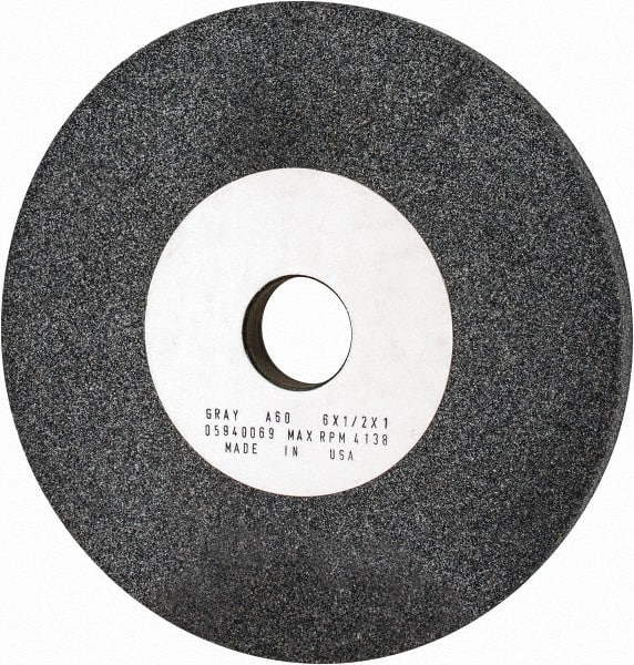 Grier Abrasives - 60 Grit Aluminum Oxide Bench and Pedestal Grinding Wheel - Americas Industrial Supply