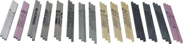 Made in USA - 45 Piece Aluminum Oxide Polishing Stone Kit - Coarse, Medium & Fine - Americas Industrial Supply