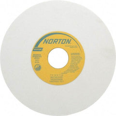 Norton - 7" Diam x 1-1/4" Hole x 1/4" Thick, K Hardness, 150 Grit Surface Grinding Wheel - Aluminum Oxide, Type 1, Very Fine Grade, 3,600 Max RPM, Vitrified Bond, No Recess - Americas Industrial Supply