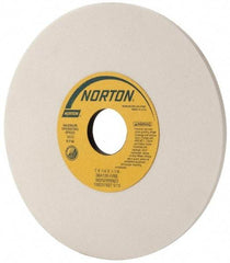 Norton - 7" Diam x 1-1/4" Hole x 1/4" Thick, I Hardness, 100 Grit Surface Grinding Wheel - Aluminum Oxide, Type 1, Fine Grade, 3,600 Max RPM, Vitrified Bond, No Recess - Americas Industrial Supply