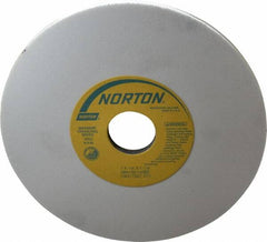 Norton - 7" Diam x 1-1/4" Hole x 1/4" Thick, H Hardness, 100 Grit Surface Grinding Wheel - Aluminum Oxide, Type 1, Fine Grade, 3,600 Max RPM, Vitrified Bond, No Recess - Americas Industrial Supply