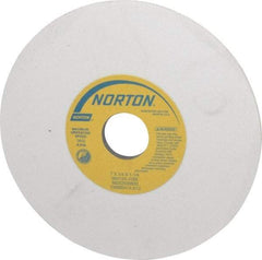 Norton - 7" Diam x 1-1/4" Hole x 1/4" Thick, J Hardness, 120 Grit Surface Grinding Wheel - Aluminum Oxide, Type 1, Fine Grade, 3,600 Max RPM, Vitrified Bond, No Recess - Americas Industrial Supply