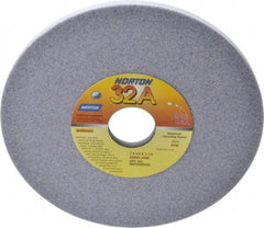 Norton - 7" Diam x 1-1/4" Hole x 1/4" Thick, J Hardness, 60 Grit Surface Grinding Wheel - Aluminum Oxide, Type 1, Medium Grade, 3,600 Max RPM, Vitrified Bond, No Recess - Americas Industrial Supply