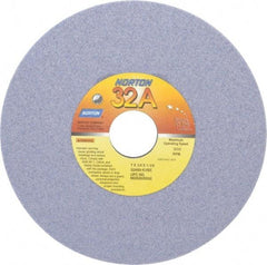 Norton - 7" Diam x 1-1/4" Hole x 1/4" Thick, K Hardness, 60 Grit Surface Grinding Wheel - Aluminum Oxide, Type 1, Medium Grade, 3,600 Max RPM, Vitrified Bond, No Recess - Americas Industrial Supply