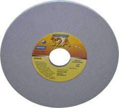 Norton - 7" Diam x 1-1/4" Hole x 1/4" Thick, I Hardness, 100 Grit Surface Grinding Wheel - Aluminum Oxide, Type 1, Fine Grade, 3,600 Max RPM, Vitrified Bond, No Recess - Americas Industrial Supply