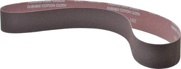 Norton - 2" Wide x 48" OAL, 100 Grit, Aluminum Oxide Abrasive Belt - Aluminum Oxide, Fine, Coated, X Weighted Cloth Backing, Series R228 - Americas Industrial Supply