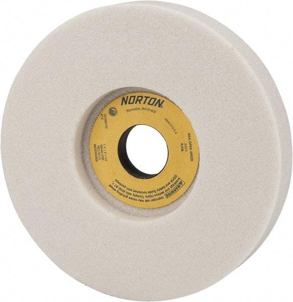 Norton - 7" Diam x 1-1/4" Hole x 1" Thick, I Hardness, 46 Grit Surface Grinding Wheel - Aluminum Oxide, Type 5, Coarse Grade, 3,600 Max RPM, Vitrified Bond, One-Side Recess - Americas Industrial Supply
