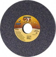 Norton - 7" Diam x 1-1/4" Hole x 1" Thick, H Hardness, 46 Grit Surface Grinding Wheel - Aluminum Oxide, Type 1, Coarse Grade, 3,600 Max RPM, Vitrified Bond, No Recess - Americas Industrial Supply