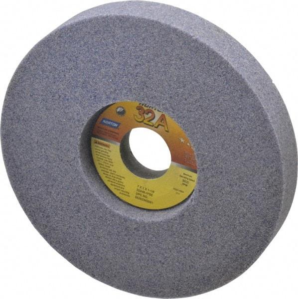 Norton - 7" Diam x 1-1/4" Hole x 1" Thick, I Hardness, 46 Grit Surface Grinding Wheel - Aluminum Oxide, Type 5, Coarse Grade, 3,600 Max RPM, Vitrified Bond, One-Side Recess - Americas Industrial Supply