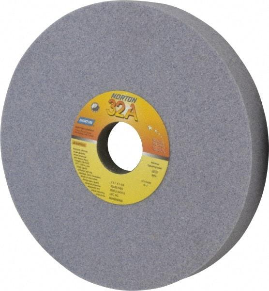 Norton - 7" Diam x 1-1/4" Hole x 1" Thick, I Hardness, 60 Grit Surface Grinding Wheel - Aluminum Oxide, Type 5, Medium Grade, 3,600 Max RPM, Vitrified Bond, One-Side Recess - Americas Industrial Supply