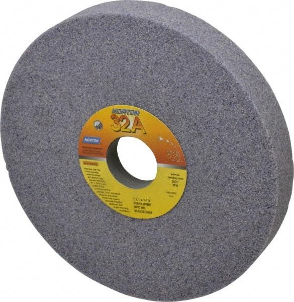 Norton - 7" Diam x 1-1/4" Hole x 1" Thick, H Hardness, 46 Grit Surface Grinding Wheel - Aluminum Oxide, Type 5, Coarse Grade, 3,600 Max RPM, Vitrified Bond, One-Side Recess - Americas Industrial Supply