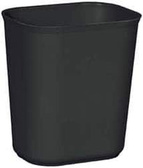 Rubbermaid - 14 Qt Black Rectangle Trash Can - Fiberglass, 12-1/4" High x 11-1/8" Long x 8-1/4" Wide - Americas Industrial Supply