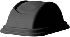 Rubbermaid - Dome Lid for Use with Rectangular Trash Cans - Black, Polypropylene, For Untouchable Trash Cans - Americas Industrial Supply