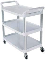 Rubbermaid - 300 Lb Capacity, 20" Wide x 40-5/8" Long x 38-13/16" High Standard Utility Cart - 3 Shelf, Plastic - Americas Industrial Supply