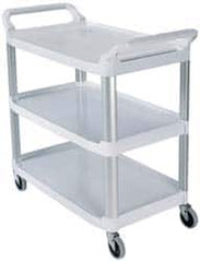 Rubbermaid - 300 Lb Capacity, 20" Wide x 40-5/8" Long x 38-13/16" High Standard Utility Cart - 3 Shelf, Plastic - Americas Industrial Supply