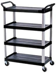 Rubbermaid - 300 Lb Capacity, 20" Wide x 40-5/8" Long x 37-13/16" High Standard Utility Cart - 4 Shelf, Plastic - Americas Industrial Supply