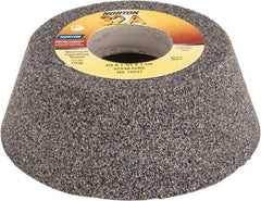 Norton - 4" Diam, 1-1/4" Hole Size, 1-1/2" Overall Thickness, 46 Grit, Type 11 Tool & Cutter Grinding Wheel - Coarse Grade, Aluminum Oxide, I Hardness, Vitrified Bond, 5,730 RPM - Americas Industrial Supply