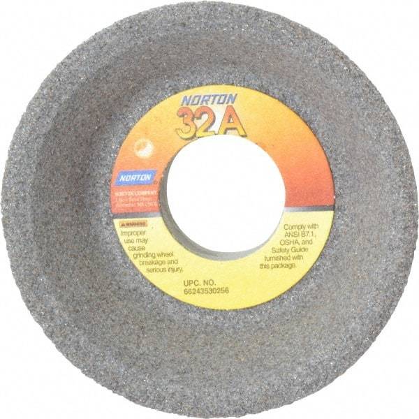 Norton - 4" Diam, 1-1/4" Hole Size, 1-1/2" Overall Thickness, 60 Grit, Type 11 Tool & Cutter Grinding Wheel - Medium Grade, Aluminum Oxide, J Hardness, Vitrified Bond, 5,730 RPM - Americas Industrial Supply