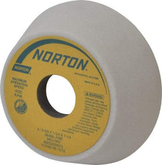 Norton - 5" Diam, 1-1/4" Hole Size, 1-3/4" Overall Thickness, 60 Grit, Type 11 Tool & Cutter Grinding Wheel - Medium Grade, Aluminum Oxide, J Hardness, Vitrified Bond, 4,585 RPM - Americas Industrial Supply