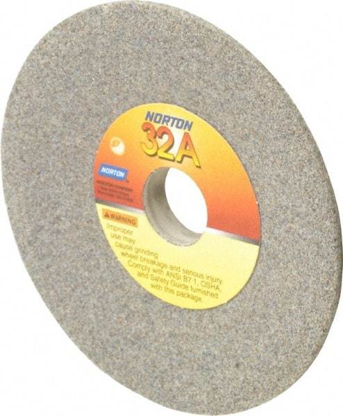 Norton - 4" Diam, 3/4" Hole Size, 1/2" Overall Thickness, 60 Grit, Type 12 Tool & Cutter Grinding Wheel - Medium Grade, Aluminum Oxide, K Hardness, Vitrified Bond, 6,210 RPM - Americas Industrial Supply