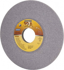 Norton - 6" Diam, 1-1/4" Hole Size, 1/2" Overall Thickness, 60 Grit, Type 12 Tool & Cutter Grinding Wheel - Medium Grade, Aluminum Oxide, K Hardness, Vitrified Bond, 4,140 RPM - Americas Industrial Supply