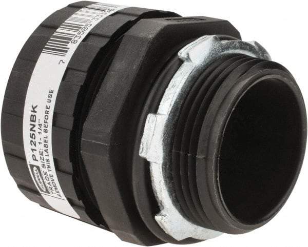 Hubbell Wiring Device-Kellems - 1-1/4" Trade, Nylon Push In Straight Liquidtight Conduit Connector - Noninsulated - Americas Industrial Supply