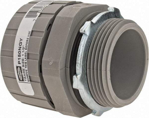 Hubbell Wiring Device-Kellems - 1-1/2" Trade, Nylon Push In Straight Liquidtight Conduit Connector - Noninsulated - Americas Industrial Supply