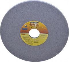 Norton - 8" Diam x 1-1/4" Hole x 1/4" Thick, K Hardness, 60 Grit Surface Grinding Wheel - Aluminum Oxide, Type 1, Medium Grade, 3,600 Max RPM, Vitrified Bond, No Recess - Americas Industrial Supply