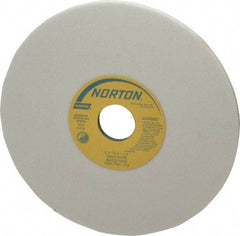 Norton - 8" Diam x 1-1/4" Hole x 1/4" Thick, K Hardness, 60 Grit Surface Grinding Wheel - Aluminum Oxide, Type 1, Medium Grade, 3,600 Max RPM, Vitrified Bond, No Recess - Americas Industrial Supply