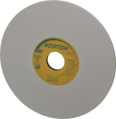 Norton - 8" Diam x 1-1/4" Hole x 1/4" Thick, I Hardness, 100 Grit Surface Grinding Wheel - Aluminum Oxide, Type 1, Fine Grade, 3,600 Max RPM, Vitrified Bond, No Recess - Americas Industrial Supply