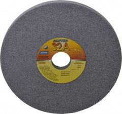 Norton - 8" Diam x 1-1/4" Hole x 1/2" Thick, H Hardness, 46 Grit Surface Grinding Wheel - Aluminum Oxide, Type 1, Coarse Grade, 3,105 Max RPM, Vitrified Bond, No Recess - Americas Industrial Supply