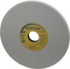 Norton - 8" Diam x 1-1/4" Hole x 1/2" Thick, K Hardness, 46 Grit Surface Grinding Wheel - Aluminum Oxide, Type 1, Coarse Grade, 3,600 Max RPM, Vitrified Bond, No Recess - Americas Industrial Supply