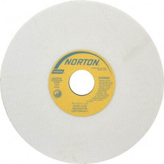 Norton - 8" Diam x 1-1/4" Hole x 1/2" Thick, H Hardness, 60 Grit Surface Grinding Wheel - Aluminum Oxide, Type 1, Medium Grade, 3,600 Max RPM, Vitrified Bond, No Recess - Americas Industrial Supply