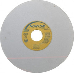 Norton - 8" Diam x 1-1/4" Hole x 1/2" Thick, I Hardness, 60 Grit Surface Grinding Wheel - Aluminum Oxide, Type 1, Medium Grade, 3,600 Max RPM, Vitrified Bond, No Recess - Americas Industrial Supply