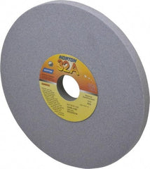 Norton - 8" Diam x 1-1/4" Hole x 1/2" Thick, J Hardness, 80 Grit Surface Grinding Wheel - Aluminum Oxide, Type 1, Medium Grade, 3,600 Max RPM, Vitrified Bond, No Recess - Americas Industrial Supply
